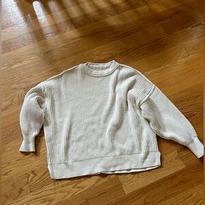 Aerie Cream Crewneck Sweater Women’s Size XL